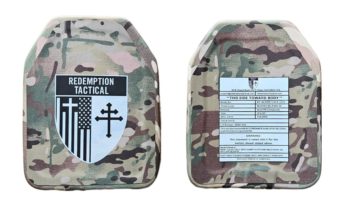 8x10 Level IV Recon 2.0 Armor Kit (Pair Level IV 8x10 Plates or Bundle 8x10 Plates +Recon 2.0 Carrier)